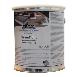 Seam Tight Rubber Compound 1-Gallon Self-Leveling EPDM Sealant 400% Elongation & 1000 PSI Tensile Strength UV-Stable Waterproof Filler Made in USA