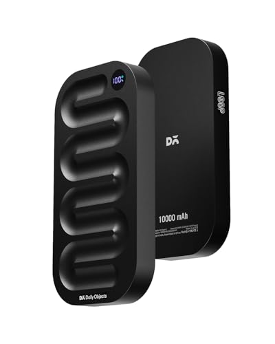Image of DailyObjects Loop 10000 mAh Universal Aluminium Power Bank - Black Multi-Layer chipset for Safety | Compatible with iPhone 16, 15,14,13,12 Series, Samsung, One Plus Smartphones