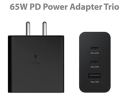 Image of Original 65W Fast Charger for Sam-Sung Galaxy S22+,S22 Ultra /S21FE / S21+ /S20 / S20+ / S20 Ultra / S20 FE 5G /M53 5G / M52 5G / M51 / M42 / F23 5G /F14 5g / F23 5g / A34 / A54 5g (DEC182)