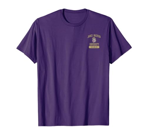 James Madison Dukes Dad Left Chest Purple T-Shirt