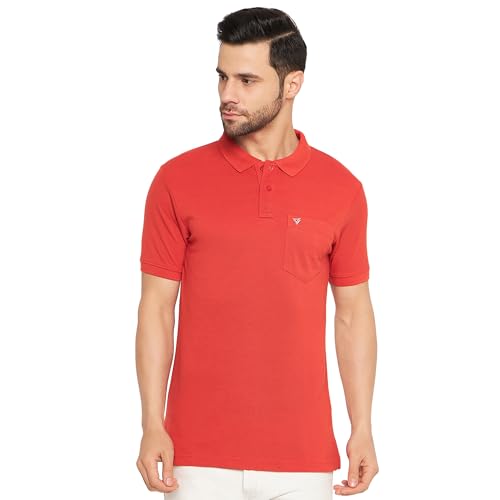 Image of NEVA Men's Regular Fit Half Sleeve Polo Neck T-Shirt with Chest Pocket