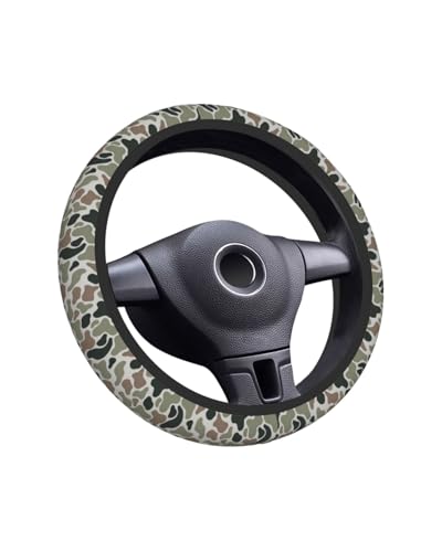 LOZUQII Steering Wheel Cover Car Accessories Anti Slip Breathable Universal 15 Inch Neoprene Auto Interior Decor for Men Woman - Camo