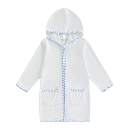 Image of Nituyy Toddler Girls Boys Swim Cover Up Terry Cloth Swimsuit Coverup Wraps Zipper Bathing Suit Pool Beach Poncho Cover-Ups