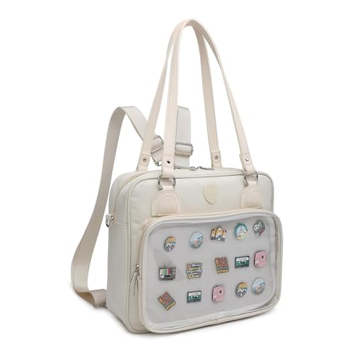 Image of Oxford Ita Bag Crossbody Shoulder Bag Satchel Messenger Backpack Multi-Purpose Pins Display