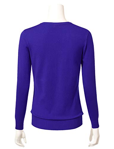 Image of Allsense Women's Long-Sleeve Crewneck Cardigan | Classic Button Down Sweater, Soft Fine Knit, Lightweight