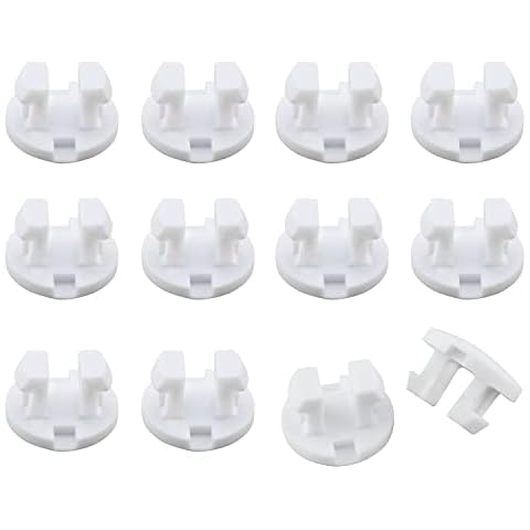 ZZLZX 12PCS Bottom Rail Cord Cover Button White Color Tape Lock Plug, Blind Bottom Rail Lock Button for Faux Wood Bottm Rail Repair Parts for Horizontal Blinds Cover