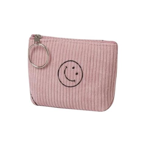 Cute Corduroy Change Coin Purse Small Pouch Bag Wallet by Coin Purses Pouches Coin Purse Pouch Change Purse With Zipper for Women (Khaki) Cover