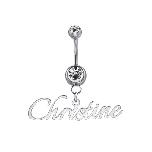 MMXX Custom Belly Ring for Women Personalized Name...