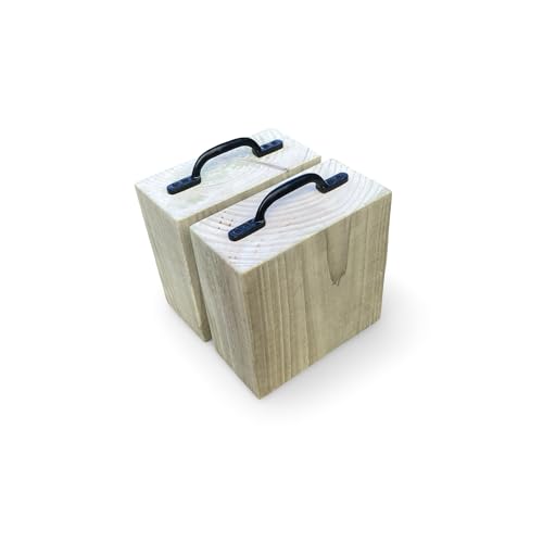 2 x Wooden Rustic Sleeper Door Stops for Indoor and Outdoor Use Durable Natural Wood Design Size 20cm Easy Installation Versatile