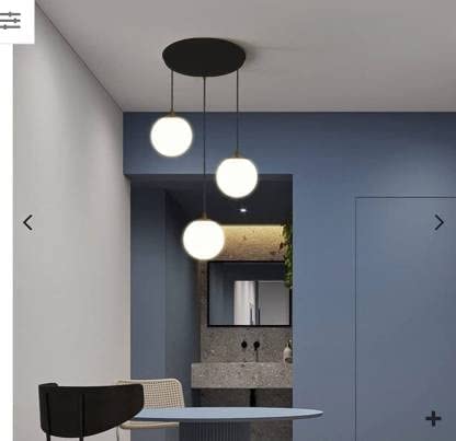 Image of Wall Lamp Chandelier Pendant Light, Home Decor for Bedroom, Living Room, Hallway, Cafe, Hotel, Restaurant (Ball Hanging LAMP Set with LED Bulb Pack of 1)
