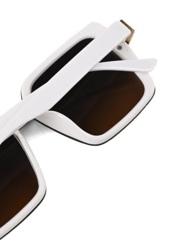 Image of HASHTAG EYEWEAR Stylish Square Sunglasses for Women | UV400 Protection | Oversized Designer Shades | Trendy Eyewear | Summer Sun Protection | Fashionable Goggle