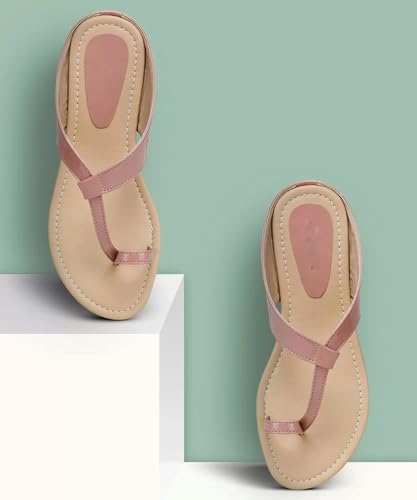 Image of Women's Toe Ring Sandals - Elegant Ruched Strap Design, Ideal for Party, Festive & Casual Wear