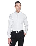 UltraClub� Men's Classic Wrinkle-Free Long-Sleeve Oxford (White) (X-Large)