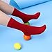 PERSOON Viscose Bamboo Kids Crew Socks – Soft Vibrant Casual Length Fashion Socks for Boys and Girls 3 Pairs (7 Years-11 Years, Red)