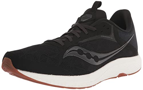 Saucony Men's Freedom 5 Running Shoe, Black/Gum, 12 Medium