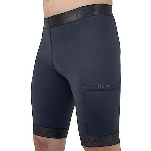 Bermuda de Compressao Masculina Hupi Run Pro, Cor: Preto, Tamanho: P