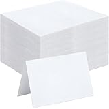 150 Pcs 2 * 3.5 Inch White Place Cards for Wedding, Tent Style Blank Table Cards for Buffet, Dinner, Parties...