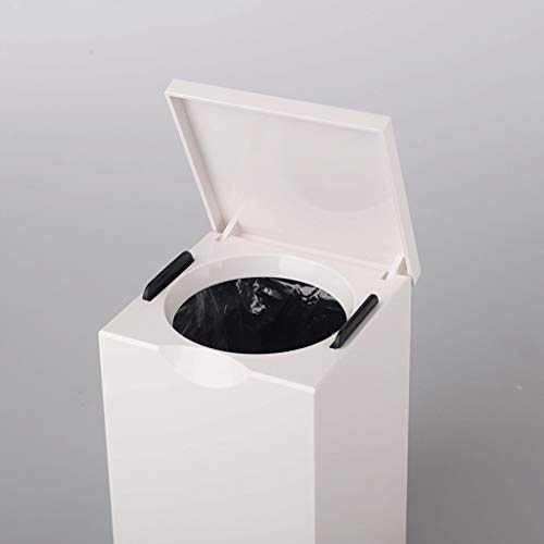 Mini poubelle nordique double coque blanche MU pour bureau et coiffeuse