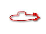 Submarine Cookie Cutter (4 inches)