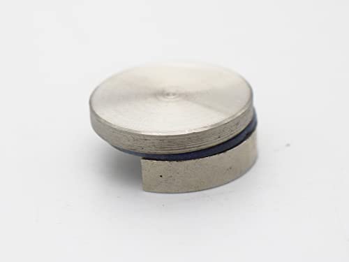 RAB Mirror Button Aluminum Round Wall Mount Mirror Button for Glass, Mirror ( Code:- Half Mirror Cap, Finish:- SS, Size- 6mm, Pack of 4 Piece)