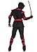 Leg Avenue Men's 5 Pc Ninja Costume with Shirt, Pants, Belt, Face Mask, Hood, Black/Red, X-Large