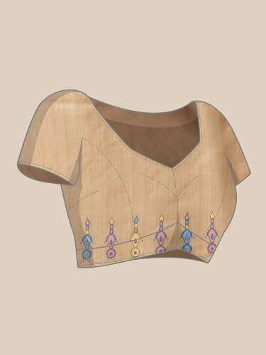 Image of Amazon Brand - Anarva Women's Kalamkari Saree With Blouse Piece