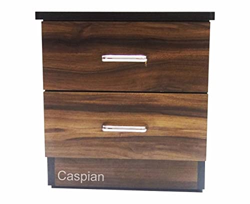 Traditional Indian Furniture Pieces 36 CASPIAN Furniture Engineered Wood Bedside Table with 2 Drawers in...