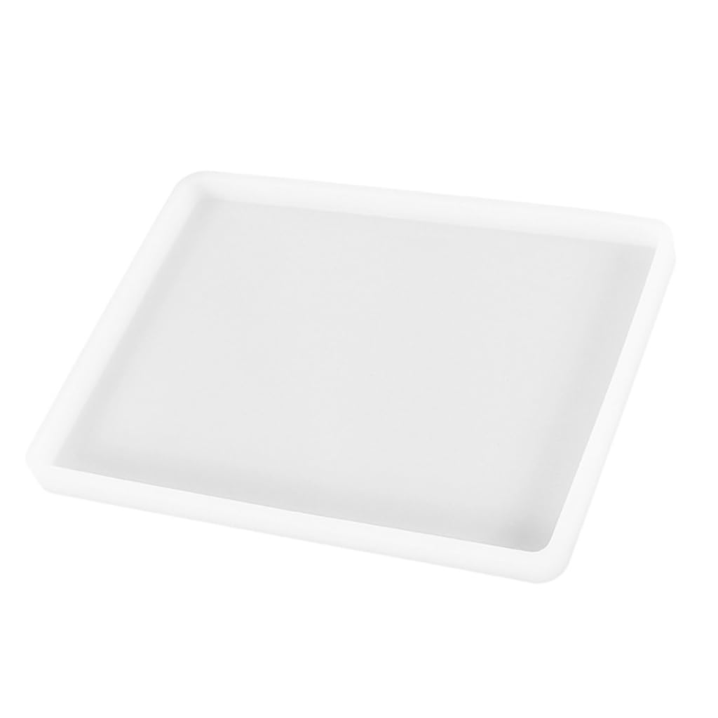carotoe Creative Rectangle Silicone Mold Multifunctional Epoxy Resin Tray Silicone Mold for Cup Mat Coa for Epoxy Resin Casting