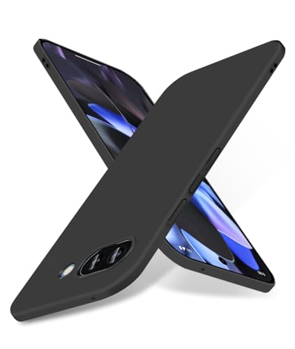 Puxssul Super Thin Case for Google Pixel 9a, Ultra Slim Anti-Scratch Skin-Friendly Hard PC Cover [Silky Touch & Matte Finish] Lightweight Minimalist for Google Pixel 9a Phone Case, Black