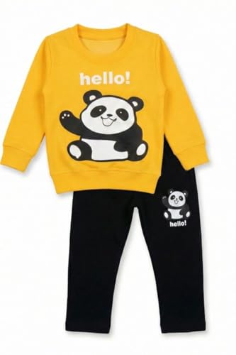 Image of Kids Dress for Boys | Printed Round Neck Full Sleeve T-Shirt and Pant Clothing Set for Baby Boys