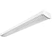 Hykolity 4ft 40W LED Garage Shop Light Wraparound Flushmount Commercial Office Ceiling Lamp 2800 Lumens 5000K Daylight White 64w Fluorescent Equivalent
