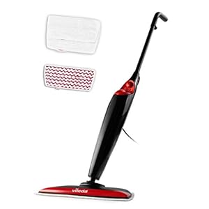 Vileda Steam XXL Scopa a Vapore, 50 W, 0.4 litri, 65 Decibel, Plastica, Rosso/Nero