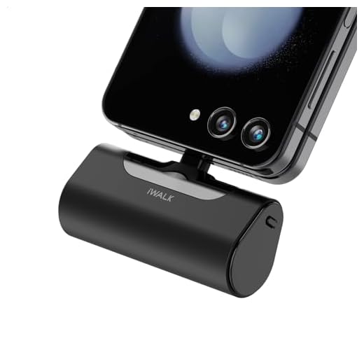 iWALK USB C Power Bank, 4 500 mAh bärbar laddare USB C batteripaket, kompatibel med Samsung Galaxy Note20 Ultra, Z Fold2, S20/S10/S9, A51/A71, Note 10/9/8 och Android-smartphones, svart