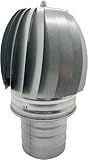 Sombrero Chimenea Extractor de Humo Giratorio de Viento en Acero Galvanizado, capuchón chimenea giratorio para salida de humo (110MM)