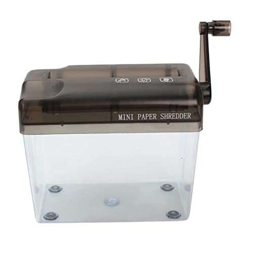 Image of ECOMISTIQ Shredder Small Hand Cranked Portable 1 Sheet Container for Household| Shredders| Office Equipment | Business