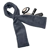 Bufanda para meter | Bolsillo invisible con cremallera | Bufanda corta de pelo sintético de animal - para mujeres, madre, novia, esposa, hermanas, citas, caminar, ir al aire libre, gris, Refer to