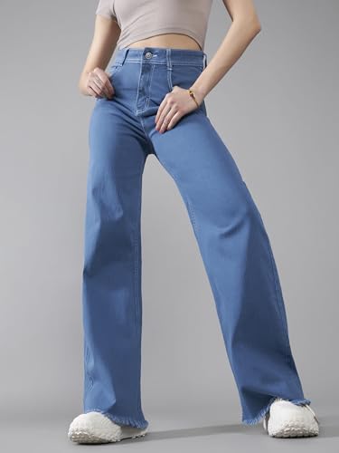 Image of Dolce Crudo Boot Cut High Rise Cropped Jeans for Women