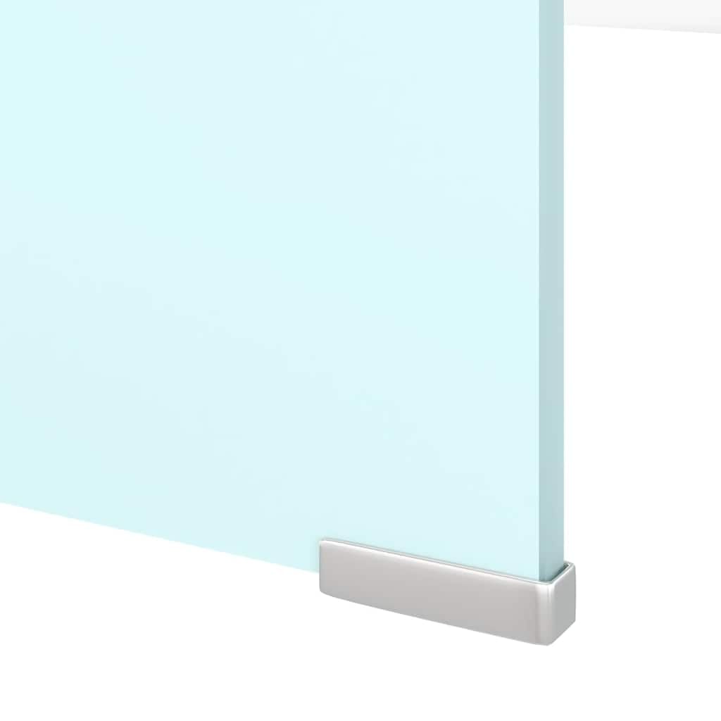 Leasha Rehausseur Écran PC Bureau, Réhausseur d'Écran Support de Moniteur 120x30x13 cm verre vert