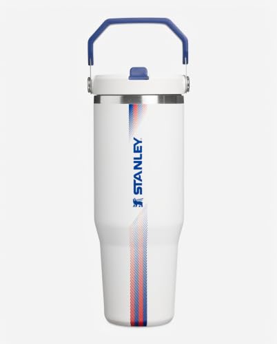 STANLEY IceFlow 2.0 Flip Straw Tumbler, 30 oz, Team White Dark Blue