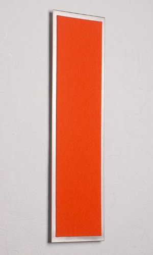 Magnet-Schlüsselbrett aus Edelstahl (42 x 12 cm) mit Filz in orange – statt Schlüsselkasten