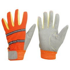 ミドリ安全 耐切創性 防火手袋 人工皮革 滑り止めタイプ LL MTK-500-OR-LL