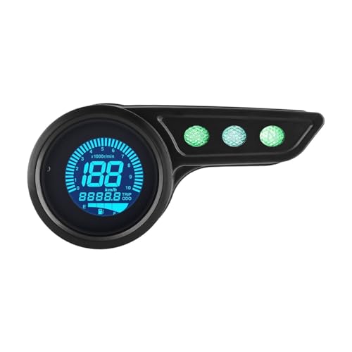 Instrument odomètre électronique moto avec tableau de bord rétroéclairé et compteur de vitesse