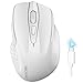 Produktbild TECKNET Bluetooth Maus, Wiederaufladbare Maus Kabellos(DREI Modi: BT 5.0/3.0 + 2.4G), 4800 DPI, Ergonomische Leise Funkmaus für Laptops, Mac OS, Android, Windows, Weiß