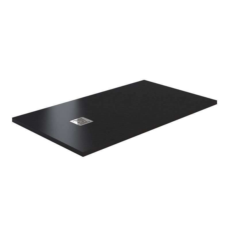 GME Ardesia - Plato de ducha extraplano, Negro , 70 x 110 cm