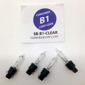 Christmas Direct Spare Bulbs - B1 2.4V Clear (0148C) - Pack of 4