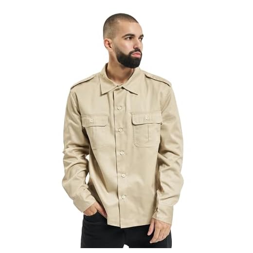 Brandit US skjorta långärmad, många färger, storlek S till 7XL, Beige, S