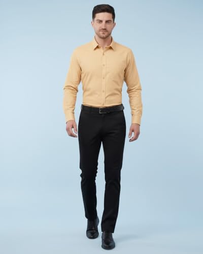 Image of SaintX Men's Formal Shirt with Pocket | Oxford Weave Cotton Rich Premium Fabric | Smart Fit | Full Sleeve | Everyday Summer Essential | Available in Plus Sizes