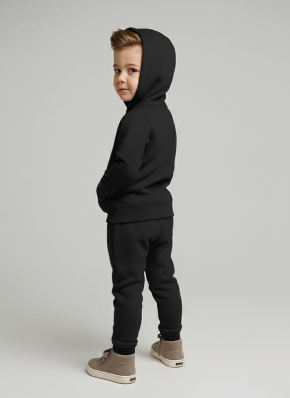 Image of Kids Hoodie Sweatshirt, Boys & Girls Relaxed Fit Wool Hooded & Round Neck Sweatshirt