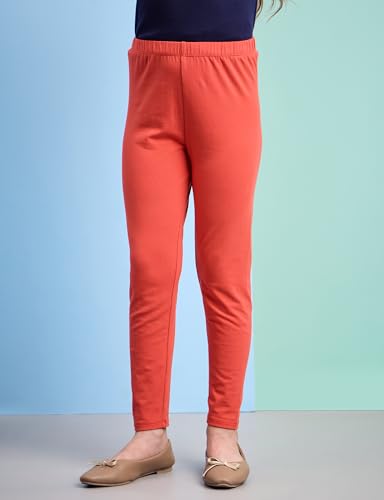 Image of Amazon Brand - Symbol Girl's Cotton Jersey Stretchable Leggings | Ankle Length | Aged 2-14 Years