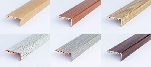 UPVC Stair Nosing 45x22 for Wooden Laminate Stairs Edge Protection Profile KP-4522 TMW Profiles (Beech)